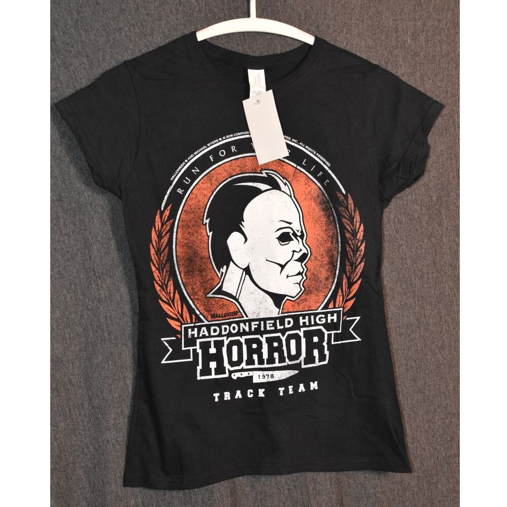 NEW Halloween Women's Small Michael Myers T-Shirt Nerd Block Horror NWT